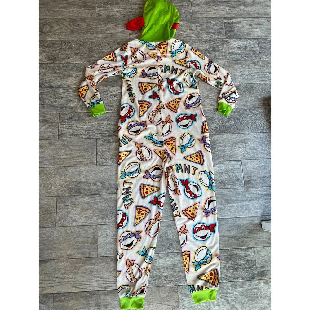 Teenage Mutant Ninja Turtles Pajama Union Suit Hooded Medium‎ 8 10 costume TMNT